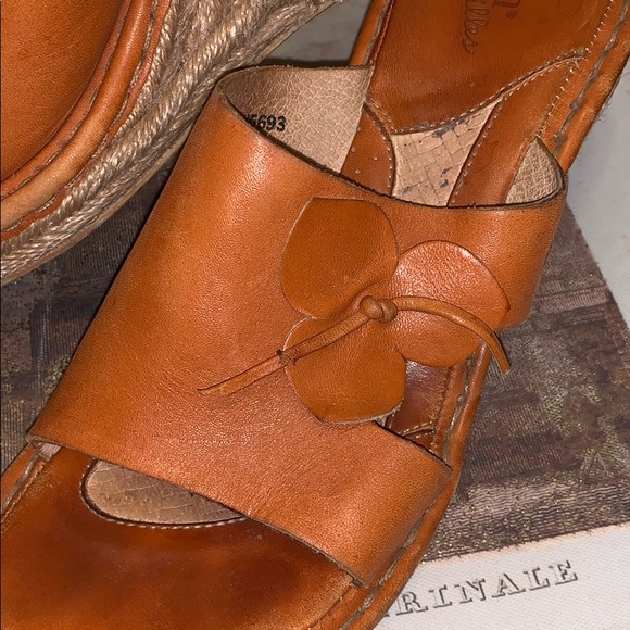 Born Drilles camel brown leather wedge - Picture 6 of 8